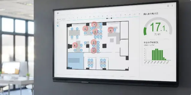 フロアマップのサイネージ表示