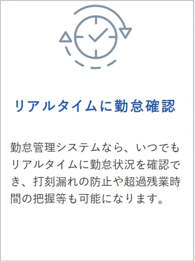 リアルタイムに勤怠確認