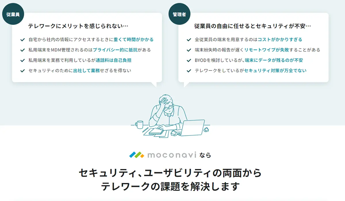セキュリティユーザビリティの両面からテレワークの課題を解決します